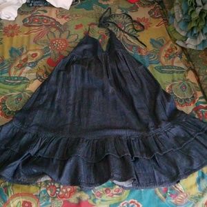 Denim halter Dress